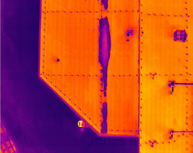 Diagnostika ploché střechy pomocí termokamery