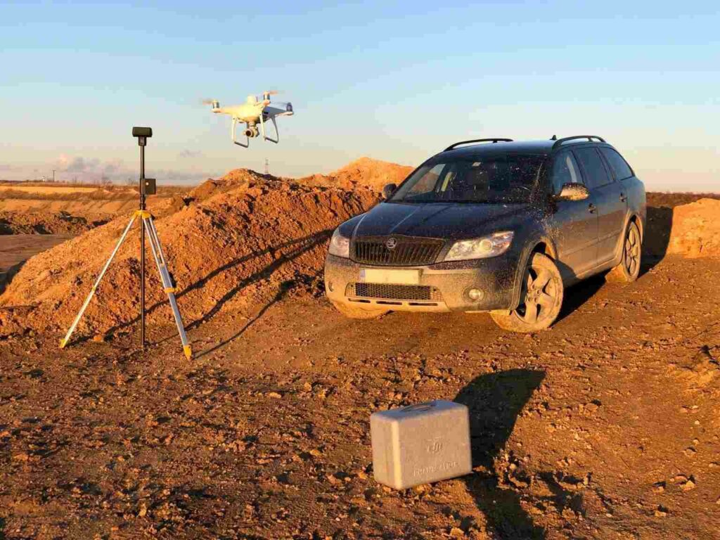 letecké práce s dronem - měření kubatur